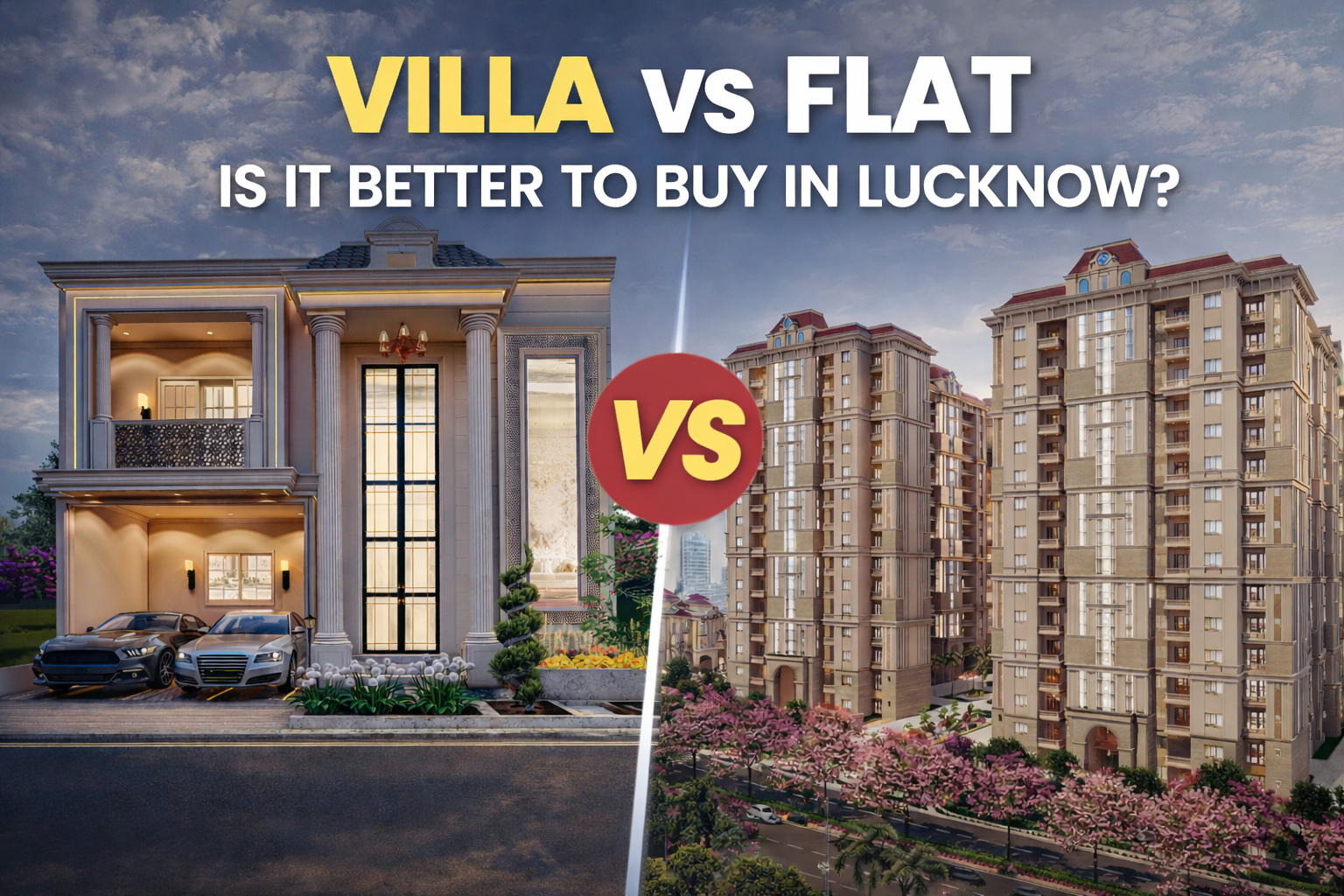 Is it better to buy a villa or a flat in Lucknow?